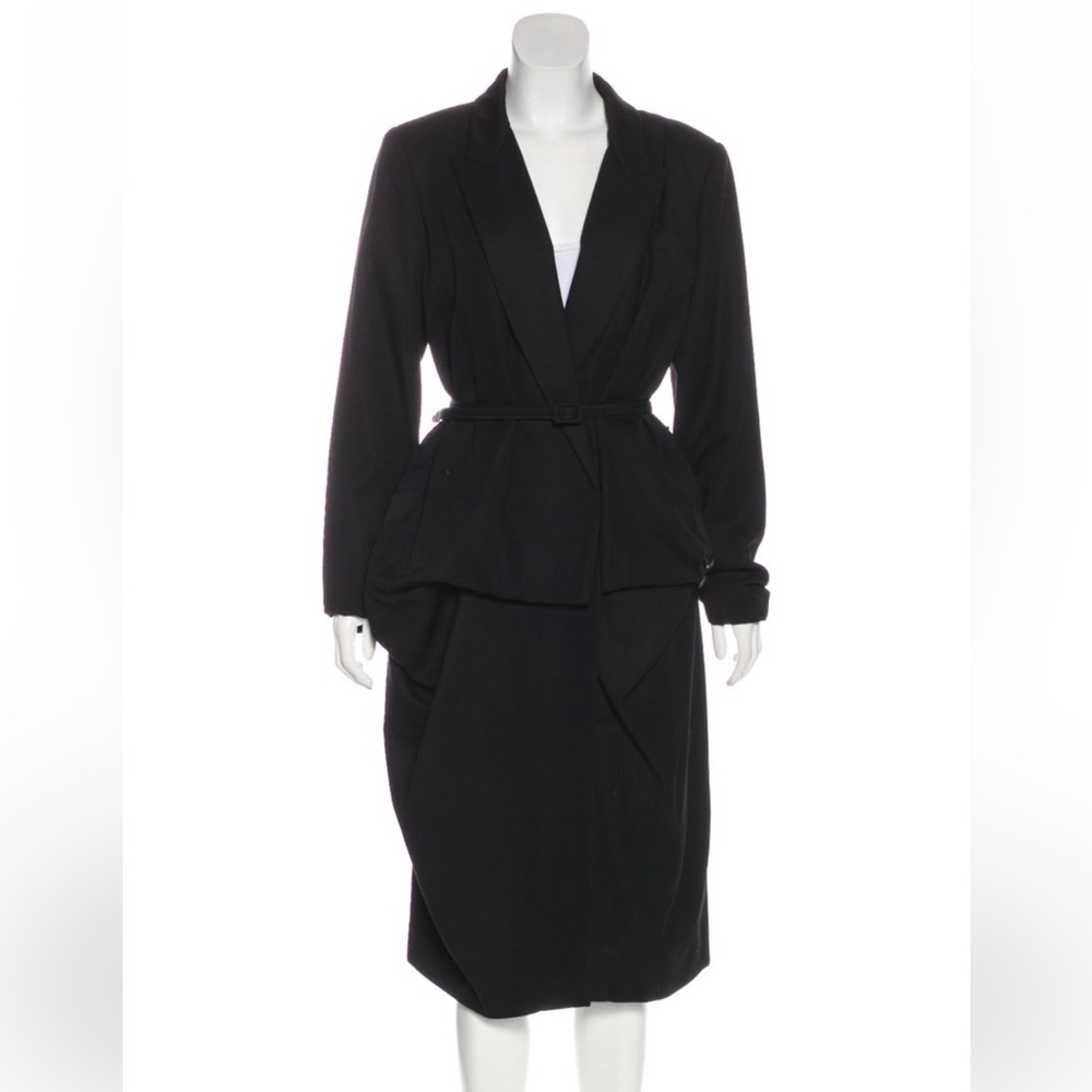 Oscar de la Renta Wool Belted Coat Size XL/US 12/14